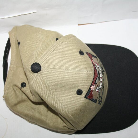 Tasmanian devil - Wild One - snap back hat - black and tan - Vintage Rare - 1996 - Picture 2 of 9